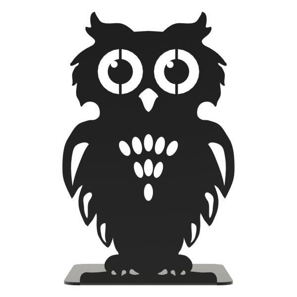 Buchstütze Bücherhalter Design Ständer Bücherregal EULE Bookends für Zuhause Stütze Büro Geschenk SCHWARZ / OWL