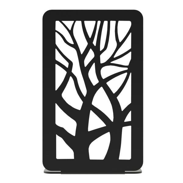 Buchstütze Bücherhalter Design Ständer Bücherregal BAUM Bookends für Zuhause Stütze Büro Geschenk SCHWARZ / TREE
