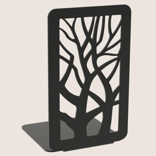 Buchstütze Bücherhalter Design Ständer Bücherregal BAUM Bookends für Zuhause Stütze Büro Geschenk SCHWARZ / TREE