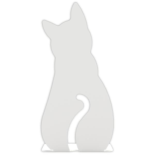 Buchstütze Bücherhalter Design Ständer Bücherregal CAT Bookends für Zuhause Stütze Büro Geschenk WEIß / KATZE