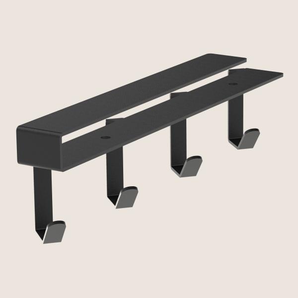 Unterschrank-Getränkehalter für Becher Trinkglas Küchenhandtuchhalter Bügel Küchenhalter Metall SCHWARZ Hakenleiste / SLIDE Metall