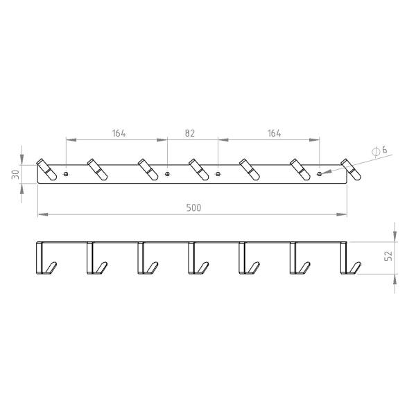 Unterschrank-Getränkehalter Küchenhandtuchhalter Bügel Küchenhalter Metall WEIß Hakenleiste / FLIX Metall