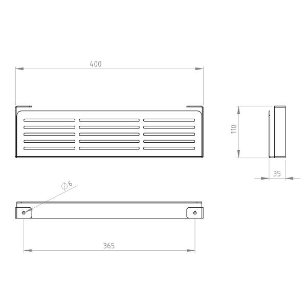 Seifenschale Bad Regal Seife Toilette Badezimmer Waschen WC Edelstahl SCHWARZ / CLARTE 400