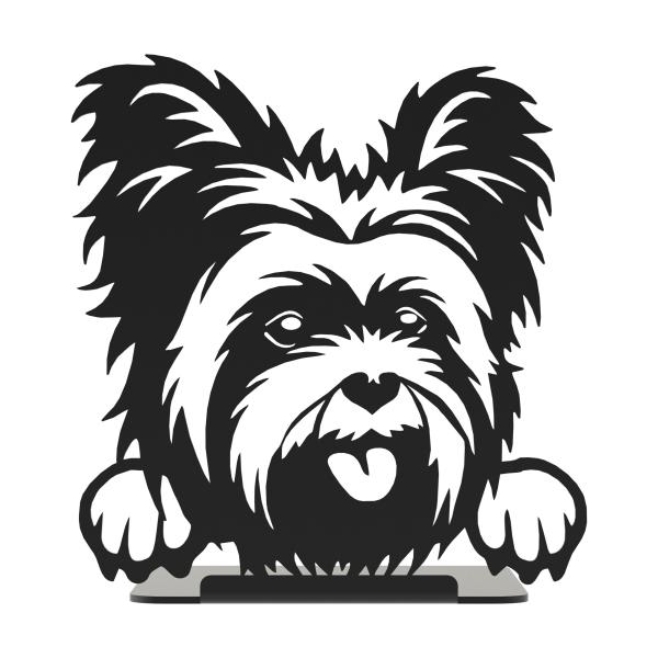 Buchstütze Bücherhalter Design Ständer Bücherregal HUND Kinergarten Bookends für Zuhause Stütze Büro Kinder DOG Geschenk SCHWARZ / YORK COCO