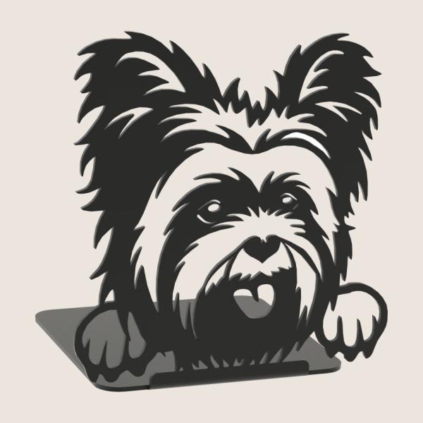 Buchstütze Bücherhalter Design Ständer Bücherregal HUND Kinergarten Bookends für Zuhause Stütze Büro Kinder DOG Geschenk SCHWARZ / YORK COCO