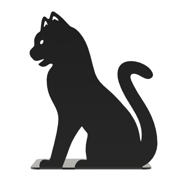 Buchstütze Bücherhalter Design Ständer Bücherregal CAT Bookends für Zuhause Stütze Büro Geschenk SCHWARZ / KATZE 4