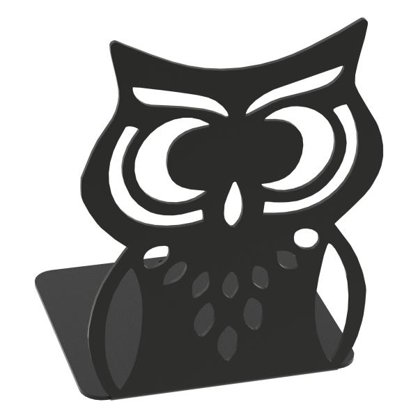 Buchstütze Bücherhalter Design Ständer Bücherregal EULE Bookends für Zuhause Stütze Büro Geschenk SCHWARZ / OWL 2
