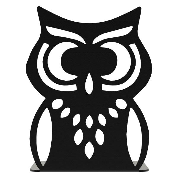Buchstütze Bücherhalter Design Ständer Bücherregal EULE Bookends für Zuhause Stütze Büro Geschenk SCHWARZ / OWL 2