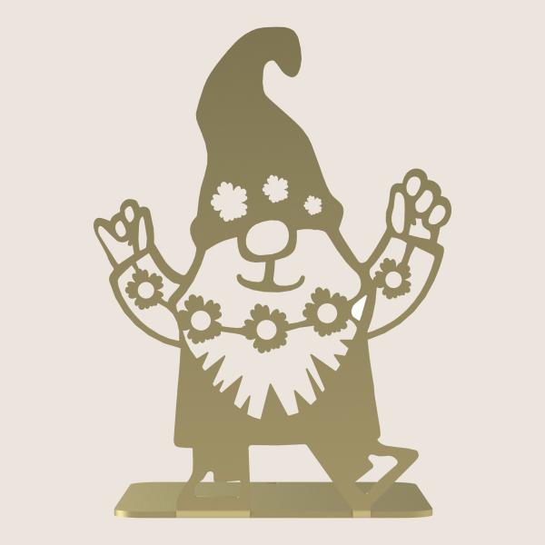 Buchstütze Bücherhalter Design Ständer Bücherregal WICHTEL Kinergarten Bookends für Zuhause Stütze Büro Kinder Geschenk GOLD / ZWERG 1