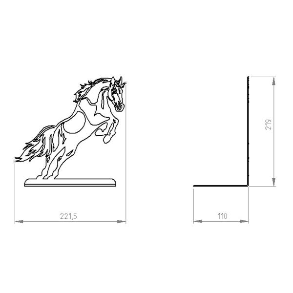 Buchstütze Bücherhalter Design Ständer Bücherregal Bookends Horse für Zuhause Stütze Büro Geschenk GOLD / PFERD 1