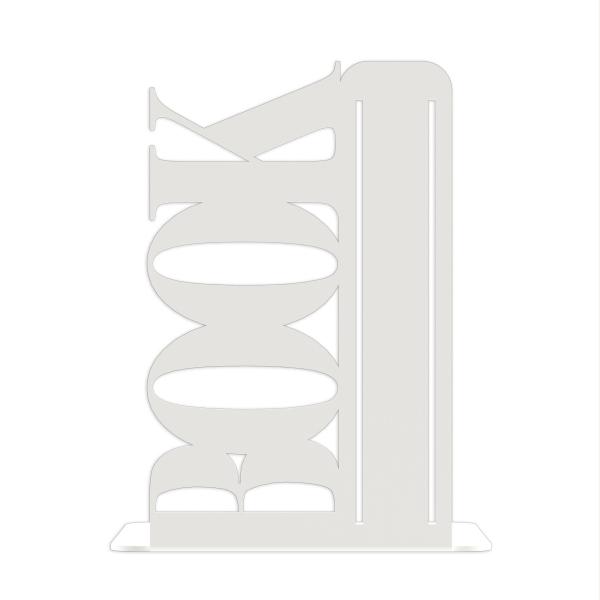 Buchstütze Bücherhalter Design Ständer Bücherregal Bookends für Zuhause Stütze Büro Geschenk WEIß / BOOK
