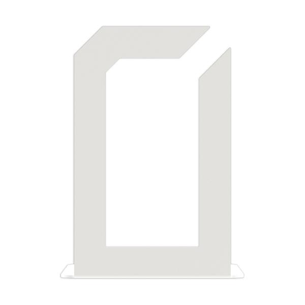 Buchstütze Bücherhalter Design Ständer Bücherregal Bookends Buch eckig für Zuhause Stütze Büro Geschenk WEIß / QUAD