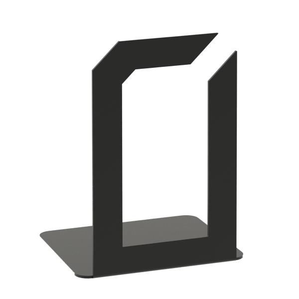 Buchstütze Bücherhalter Design Ständer Bücherregal Bookends Buch eckig für Zuhause Stütze Büro Geschenk SCHWARZ / QUAD