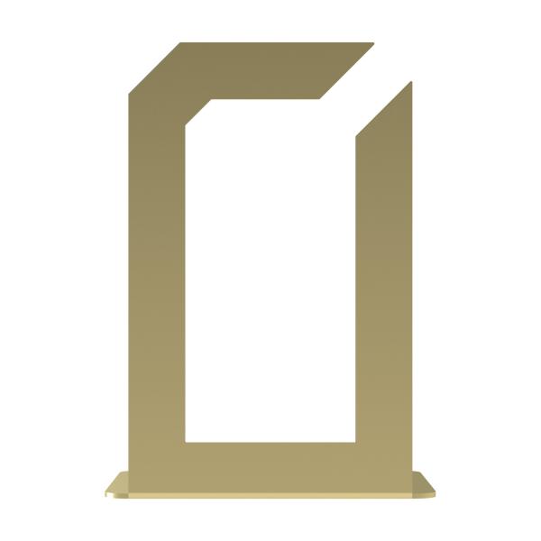 Buchstütze Bücherhalter Design Ständer Bücherregal Bookends Buch eckig für Zuhause Stütze Büro Geschenk GOLD / QUAD