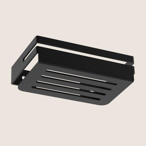 Seifenschale Bad Seife Toilette Badezimmer Hand Waschen WC Edelstahl SCHWARZ / SAVON