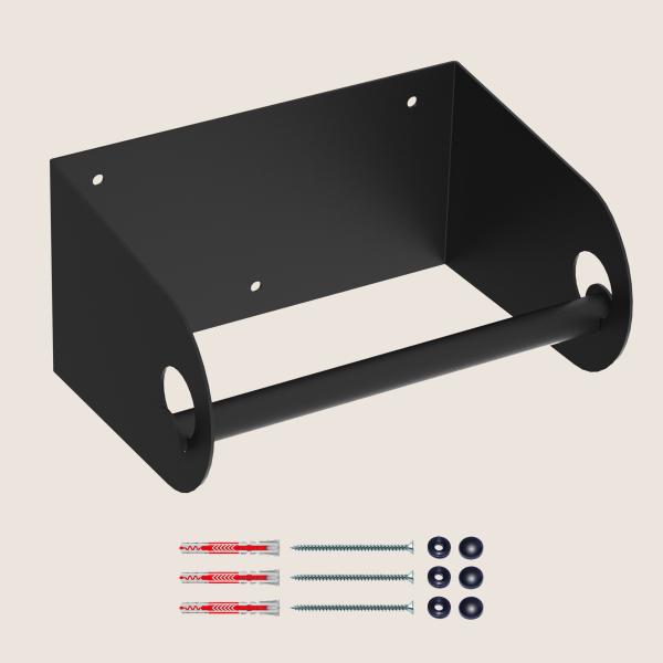 Papierhandtuchhalter Halter Bügel Bad Küche Küchenhalter Metall SCHWARZ / MAX