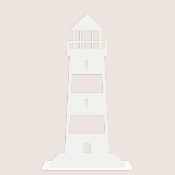 Buchstütze Bücherhalter Design Ständer Bücherregal Bookends Buch See für Zuhause Stütze Büro Geschenk WEIß / LEUCHTTURM