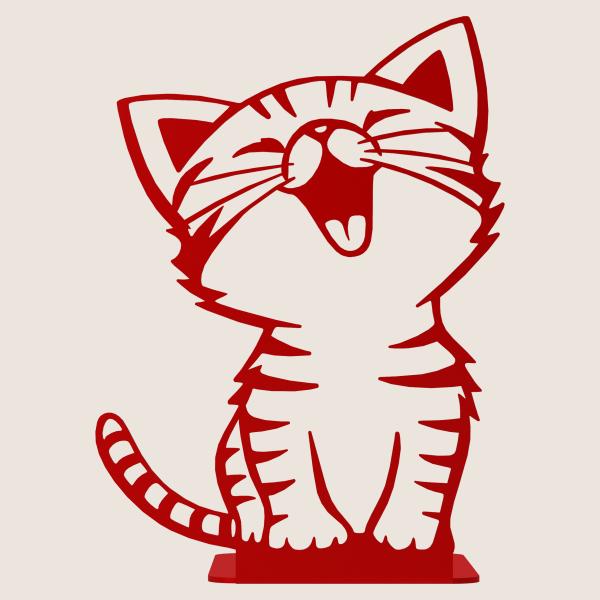 Buchstütze Bücherhalter Design Ständer Bücherregal CAT Kindergarten Bookends für Zuhause Kinder Stütze Büro Geschenk ROT / KATZE