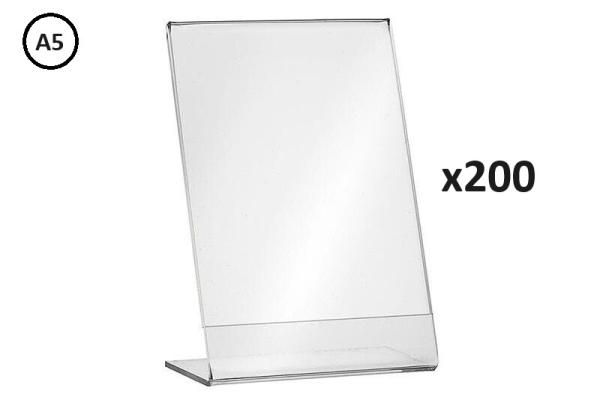 Großhandel 200 Stück LA5 Ständer Hochformat Aufsteller Prospektständer Acryl-Glas