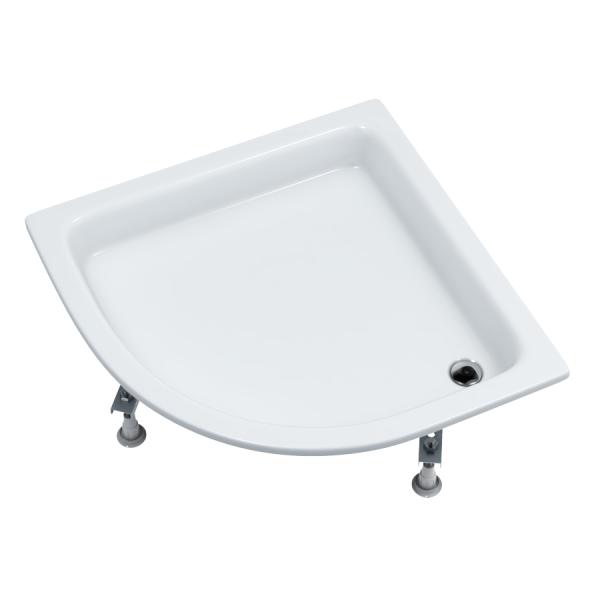 Nestor Acryl Duschwanne 80x80x26 cm R55, halbrund