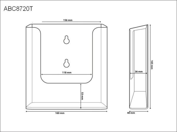DIN A5 Wandprospekthalter Hängeprospekte Prospekthalter Prospektbox