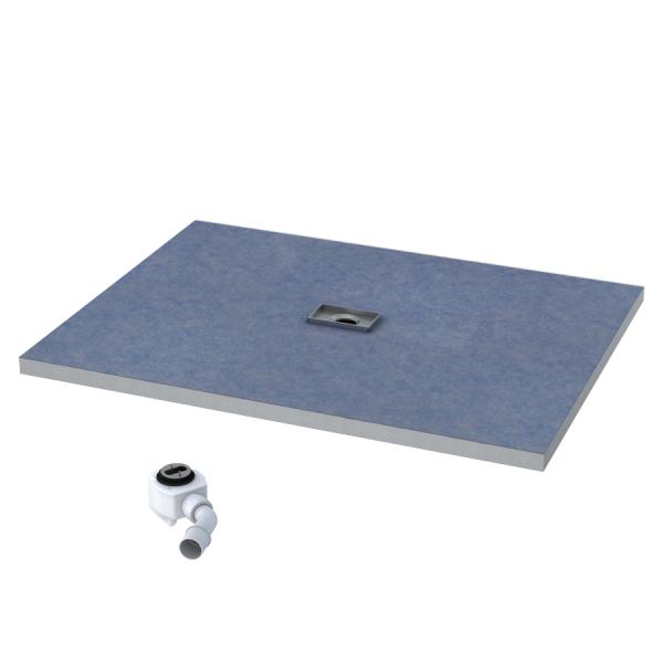Stabilsound Plus Briefline (S4) 90x100x5/12,5 cm Rechteck-Duschwanne mit Abdeckung zum Befliesen