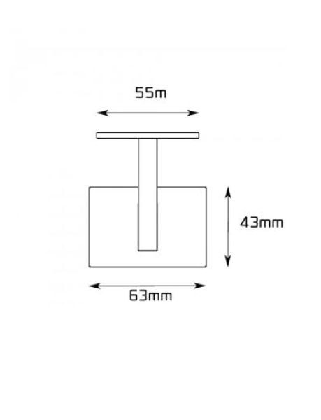 Handlaufhalter Wand Anthrazit RAL 7016 Rohr 42.4mm Stahl Handlaufträger