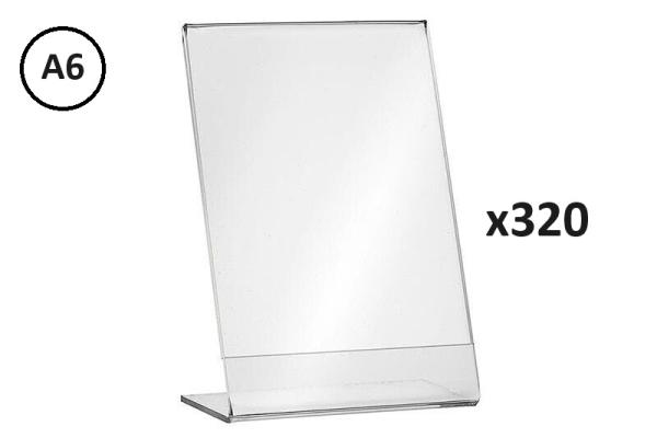 Großhandel 320 Stück LA6 Ständer Hochformat Aufsteller Prospektständer Acryl-Glas