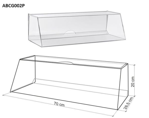 Vitrine für Lebensmittel Gablote Acryl-Glas Schaukasten Lebensmittelbehälter