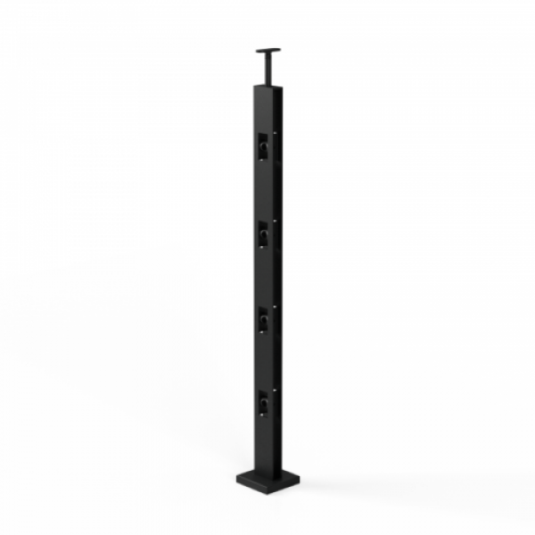 Holz Edelstahl Loft Industrial Geländer Schwarz Teile Handlauf Pfosten Eiche