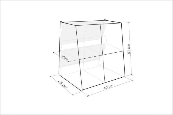 Vitrine für Lebensmittel Gablote Acryl-Glas Schaukasten Lebensmittelbehälter