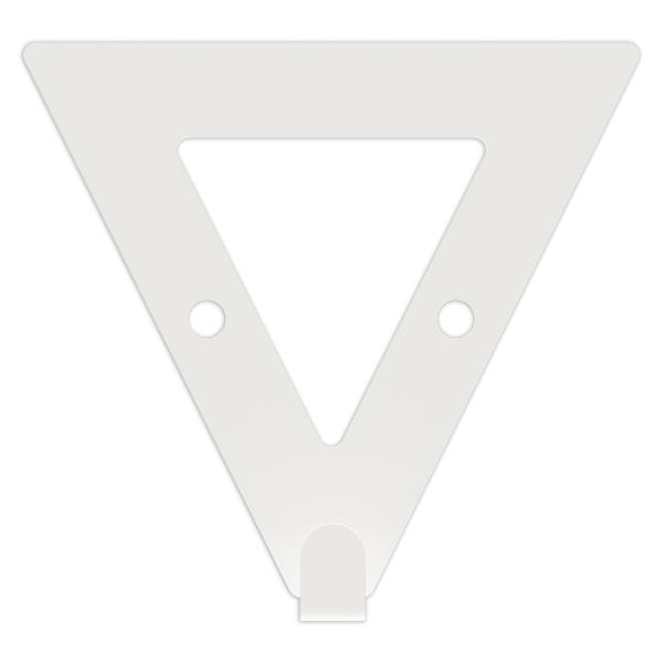 Kleiderhaken Bügel Garderobenleiste Hakenleiste Kreis Rund WEIß - 10 cm - aus Metall, für Eingang, Flur, Schlafzimmer, Flurgarderobe / DREIECK-2