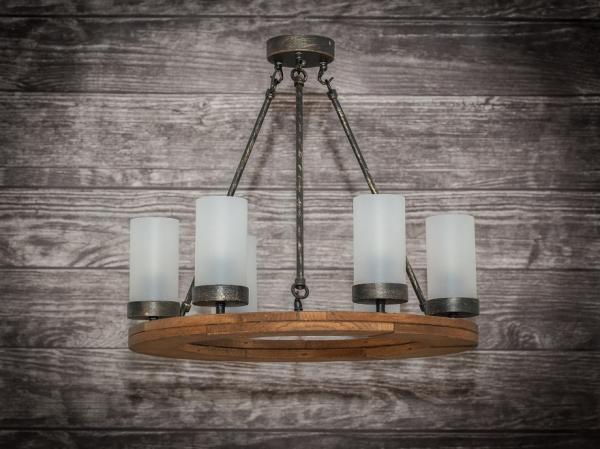 Sellon 24 Onlineshop - Hängelampe Rad Rustikal Massivholz ...