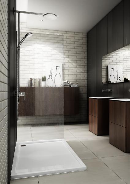 Extraflache Duschwanne Acryl Deutros New mit System Stabilsound Plus®