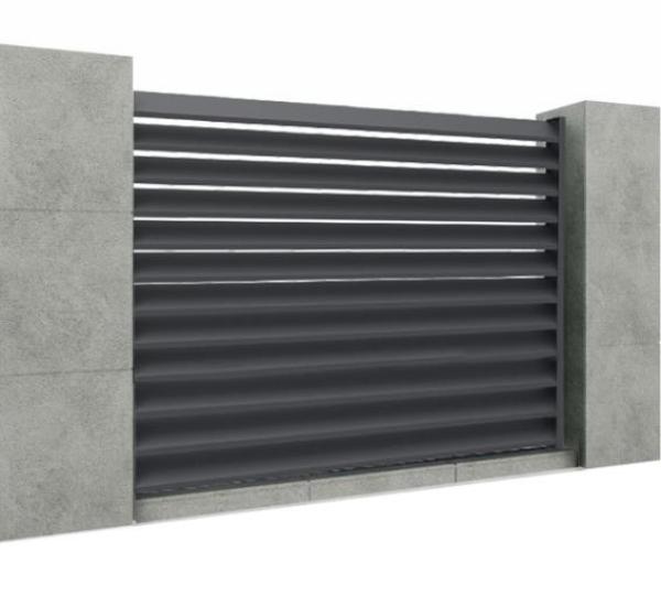 Aluminium Sichtschutzzaun Jalousienzaun Gartenzaun Zaun Lamellenzaun Anthrazit Set mit Lamellen 20 x 120 /1700 x 2000 mm