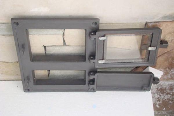 Gusseiserne Küchentür Dpk8 375x275 mit Verglasung, H1610