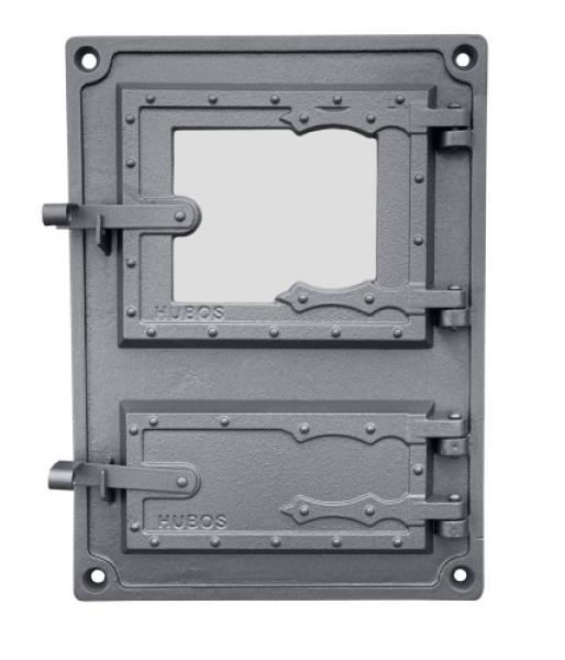 Gusseiserne Küchentür Dpk8w 375x275 mit Verglasung, H1631