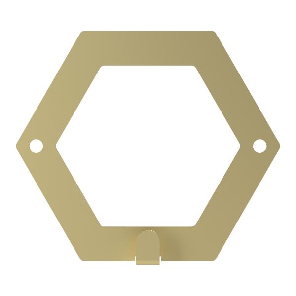 Kleiderhaken Garderobenleiste Hakenleiste GOLD - 11,5 cm - aus Metall, für Eingang, Flur, Schlafzimmer, Flurgarderobe / HEXAGON