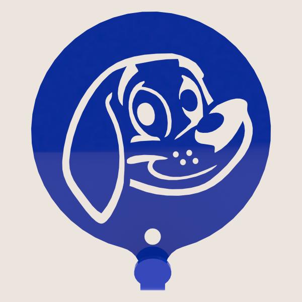 Kleiderhaken Kleiderbügel Kinder Haken BLAU Tiere aus Metall, für Eingang, Flur, Schlafzimmer, Kinderzimmer Kindergarten / HUND