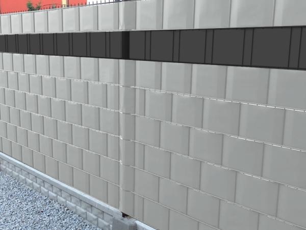 PVC Premium Sichtschutz Streifen Zaunblende Doppelstabmatte Zaunfolie 1200g/m²