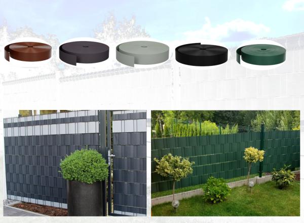 PVC Premium Sichtschutz Streifen Zaunblende Doppelstabmatte Zaunfolie 1200g/m²