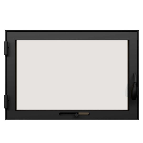 Kamintür Modell NM2 mit schmalem Rahmen