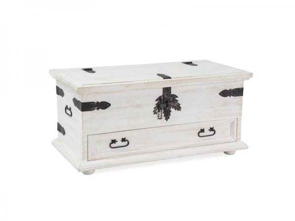 Sellon 24 Onlineshop Truhe Kiste Aufbewahrungstruhe Weiss Massivholz Landhaus Shabby Chic Weiss Vintage