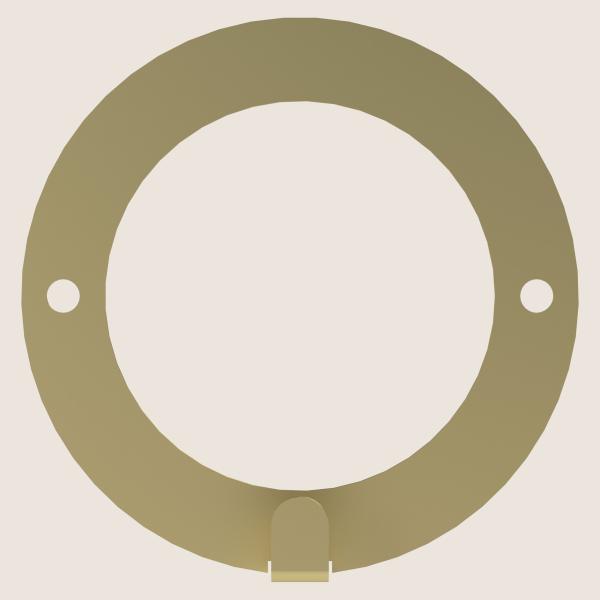 Kleiderhaken Garderobenleiste Hakenleiste Kreis Rund GOLD - 10 cm - aus Metall, für Eingang, Flur, Schlafzimmer, Flurgarderobe / RING