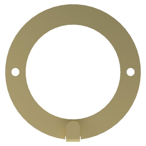 Kleiderhaken Garderobenleiste Hakenleiste Kreis Rund GOLD - 10 cm - aus Metall, für Eingang, Flur, Schlafzimmer, Flurgarderobe / RING