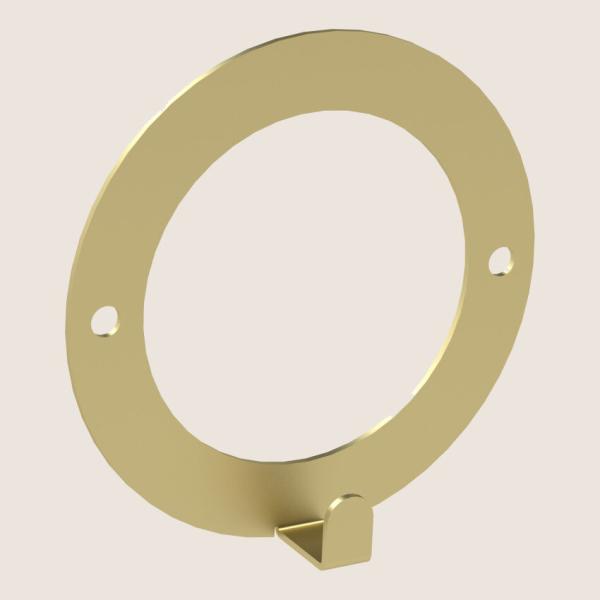 Kleiderhaken Garderobenleiste Hakenleiste Kreis Rund GOLD - 10 cm - aus Metall, für Eingang, Flur, Schlafzimmer, Flurgarderobe / RING