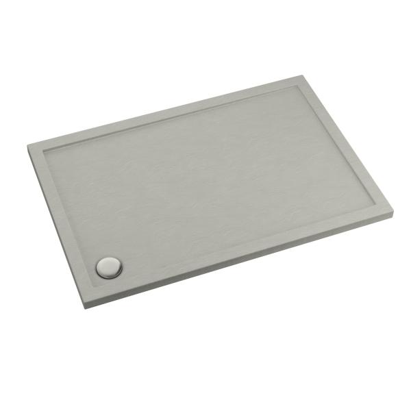 Duschtasse Duschwanne Grau Steinoptik Quadrat Rechteck Viertelkreis Fünfeck Cement Stone