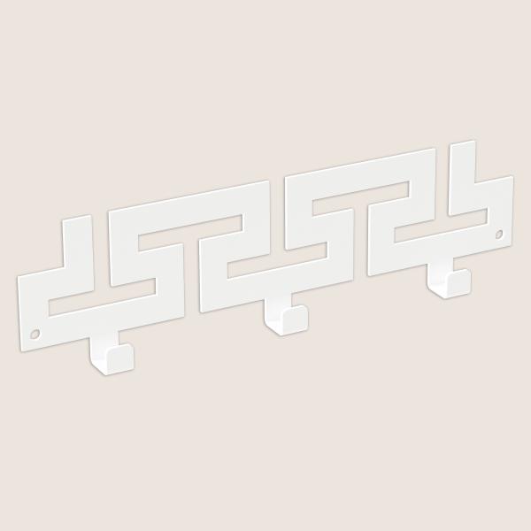 Kleiderhaken Garderobenleiste Hakenleiste WEIß - 29 cm - aus Metall, für Eingang, Flur, Schlafzimmer, Flurgarderobe mit 3 Haken / VIPER 290