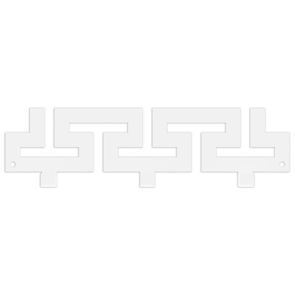 Kleiderhaken Garderobenleiste Hakenleiste WEIß - 29 cm - aus Metall, für Eingang, Flur, Schlafzimmer, Flurgarderobe mit 3 Haken / VIPER 290