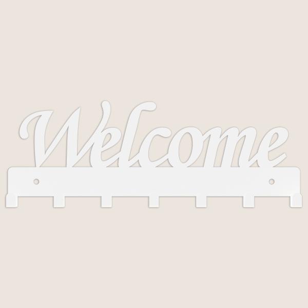 Kleiderhaken Bügel Garderobenleiste Hakenleiste Schwarz - 30 cm - aus Metall, für Eingang, Flur, Schlafzimmer, Flurgarderobe / WELCOME